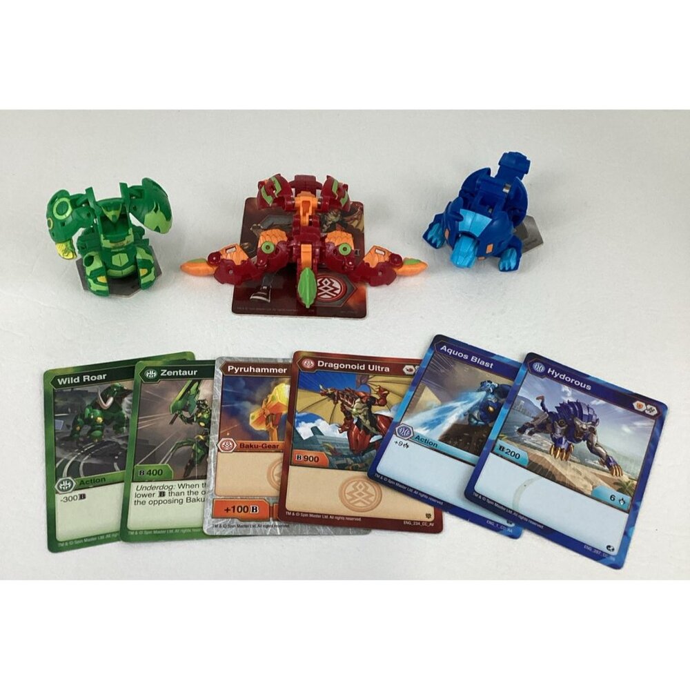 Bakugan Battle Planet Hydorous Ultra Ventus Hydranoid Zentaur Figures Toy Lot
